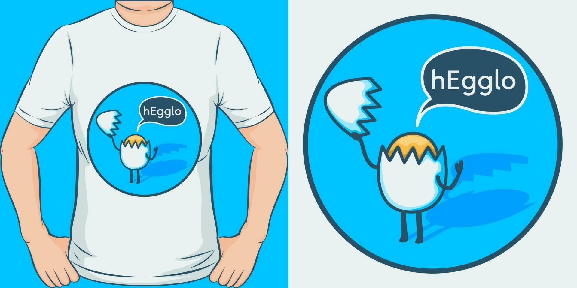 Hegglo, komisch Zitat T-Shirt Design. vektor