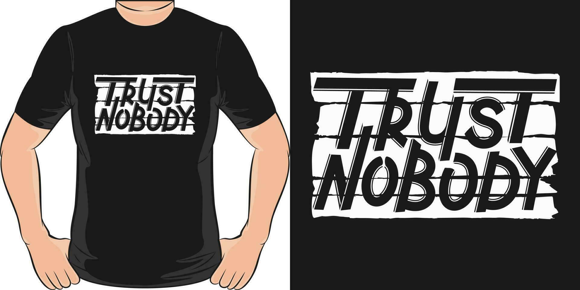 förtroende ingen, motiverande Citat t-shirt design. vektor