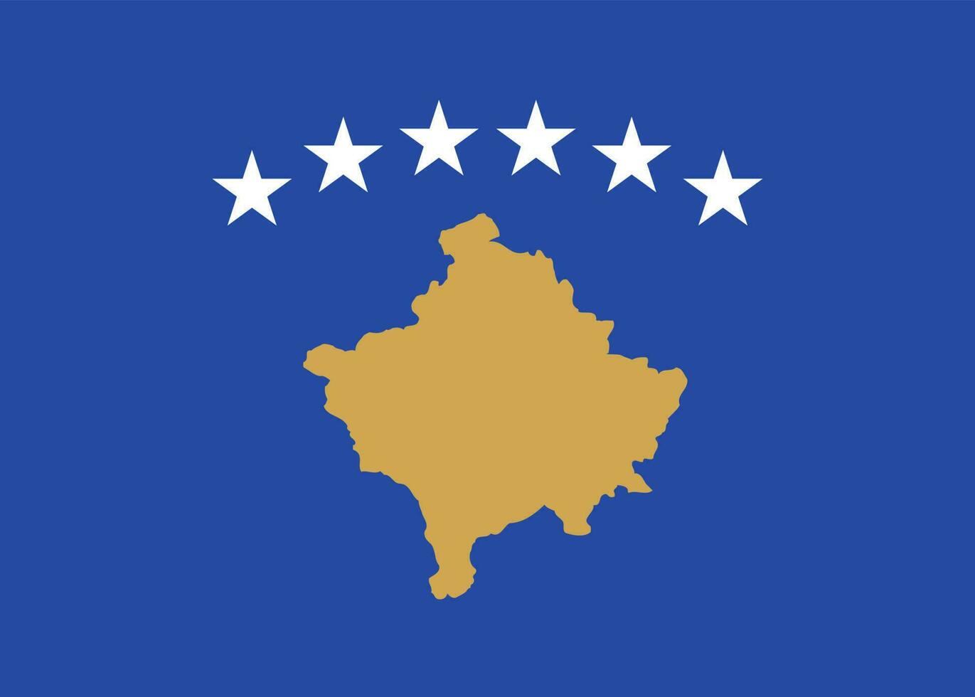 Kosovo-Flagge, offizielle Farben und Proportionen. Vektor-Illustration. vektor