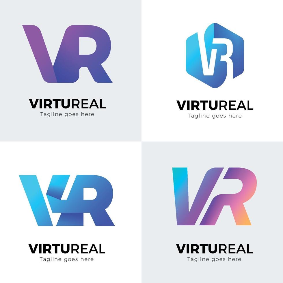 Virtual-Reality-Logo-Konzept vektor