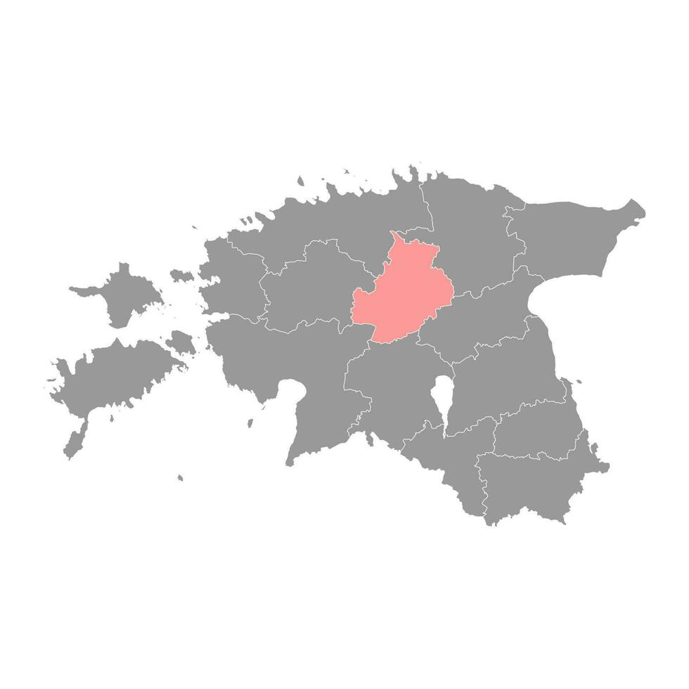 jarva grevskap Karta, de stat administrativ delfältet av estland. vektor illustration.