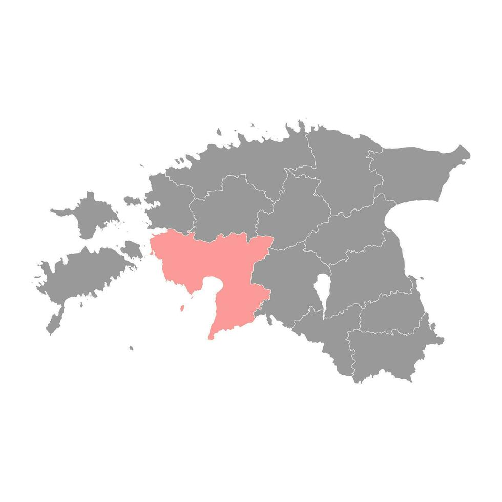 parnu Bezirk Karte, das Zustand administrative Unterteilung von Estland. Vektor Illustration.