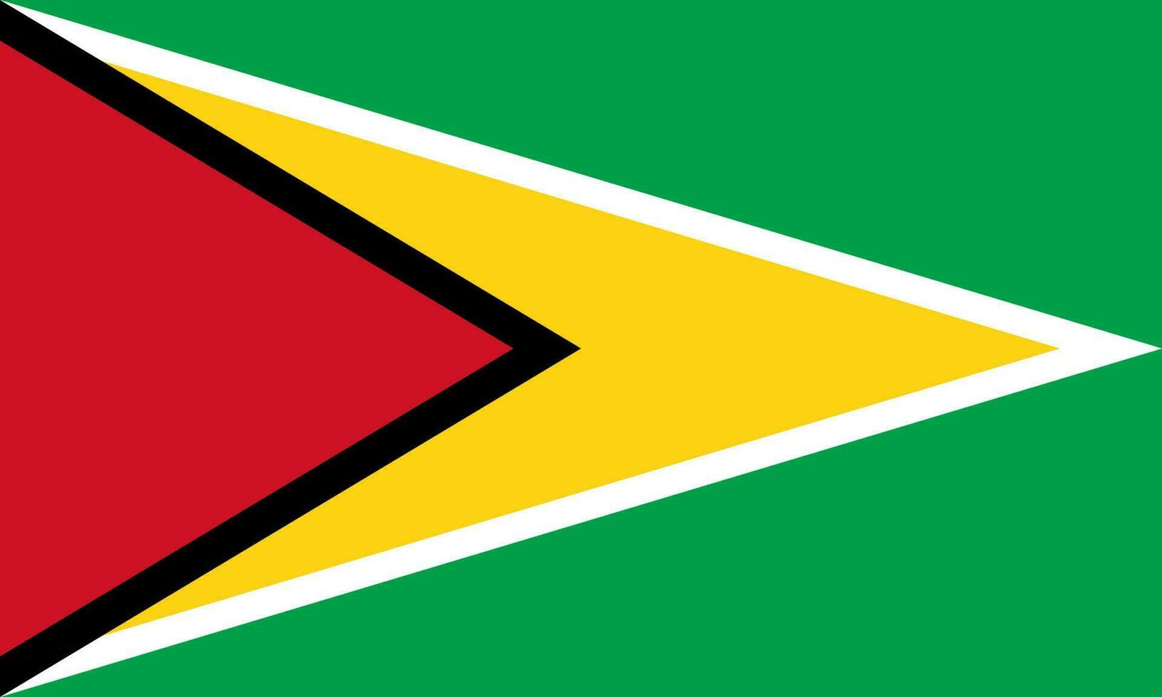 guyana flagga, officiella färger och proportioner. vektor illustration.