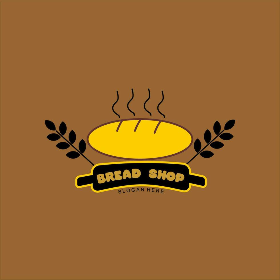 bageri logotyp med färsk bröd, perfekt för bageri, bageri fabrik och så på. vektor illustration