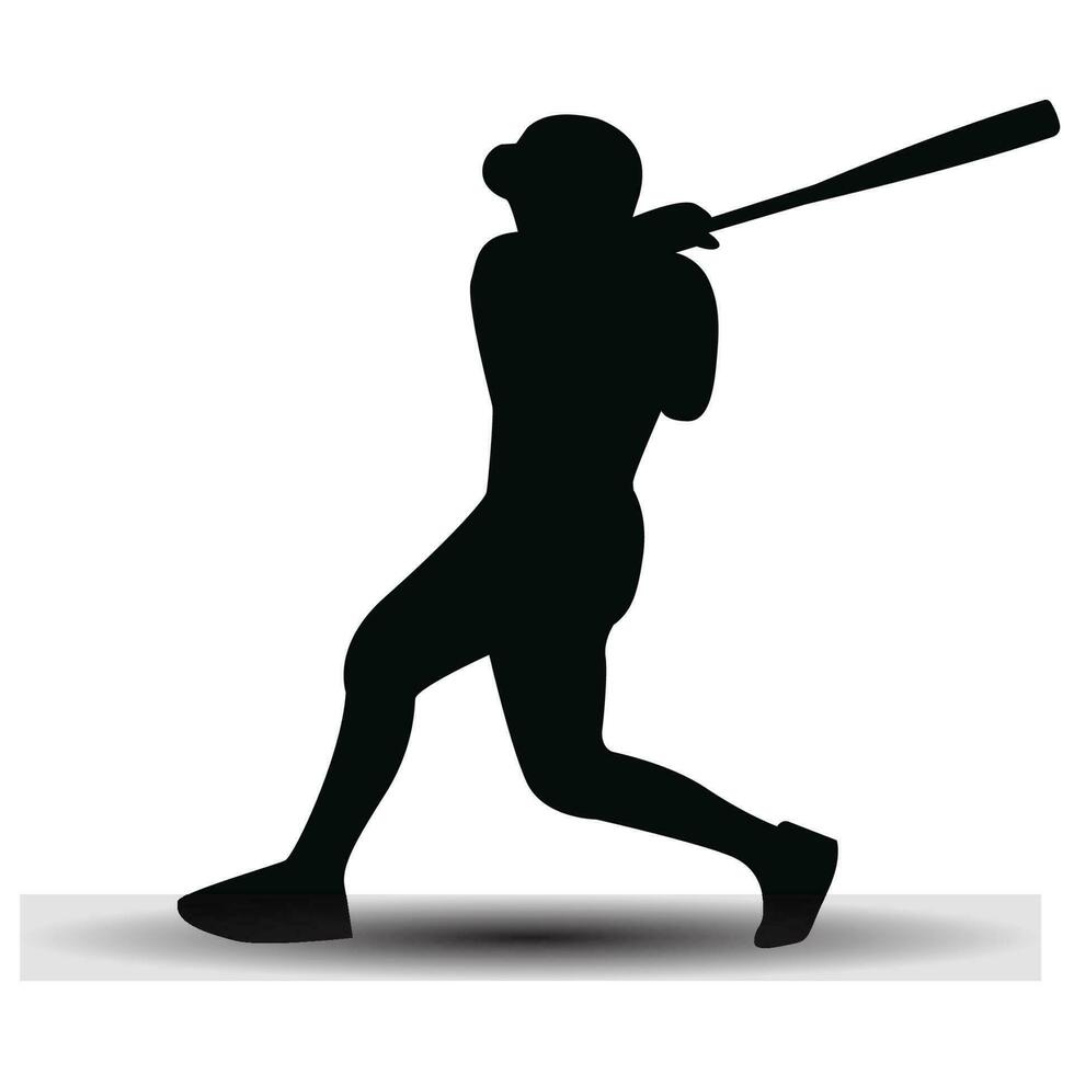 Baseball Sport Silhouette Vektor Design