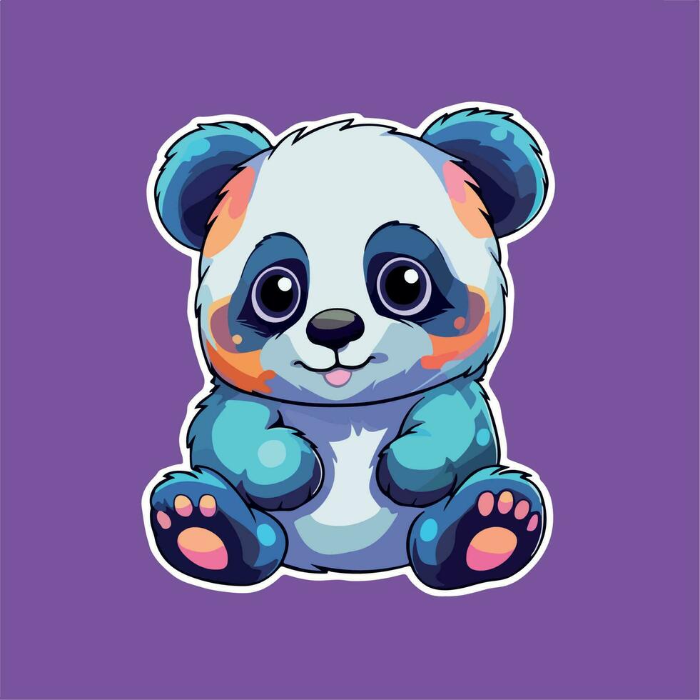 süß Panda Zeichnung kawaii komisch Vektor Illustration eps 10