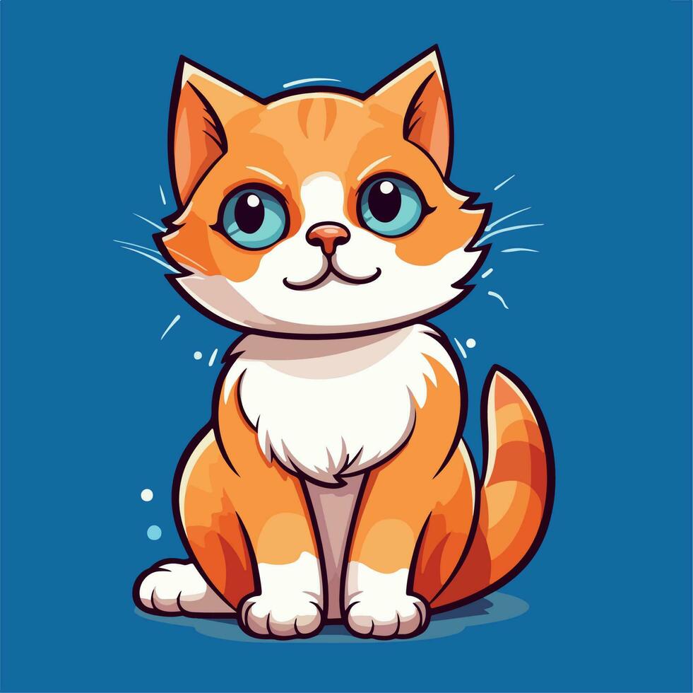 Katze süß Chibi kawai komisch Vektor Illustration eps 10