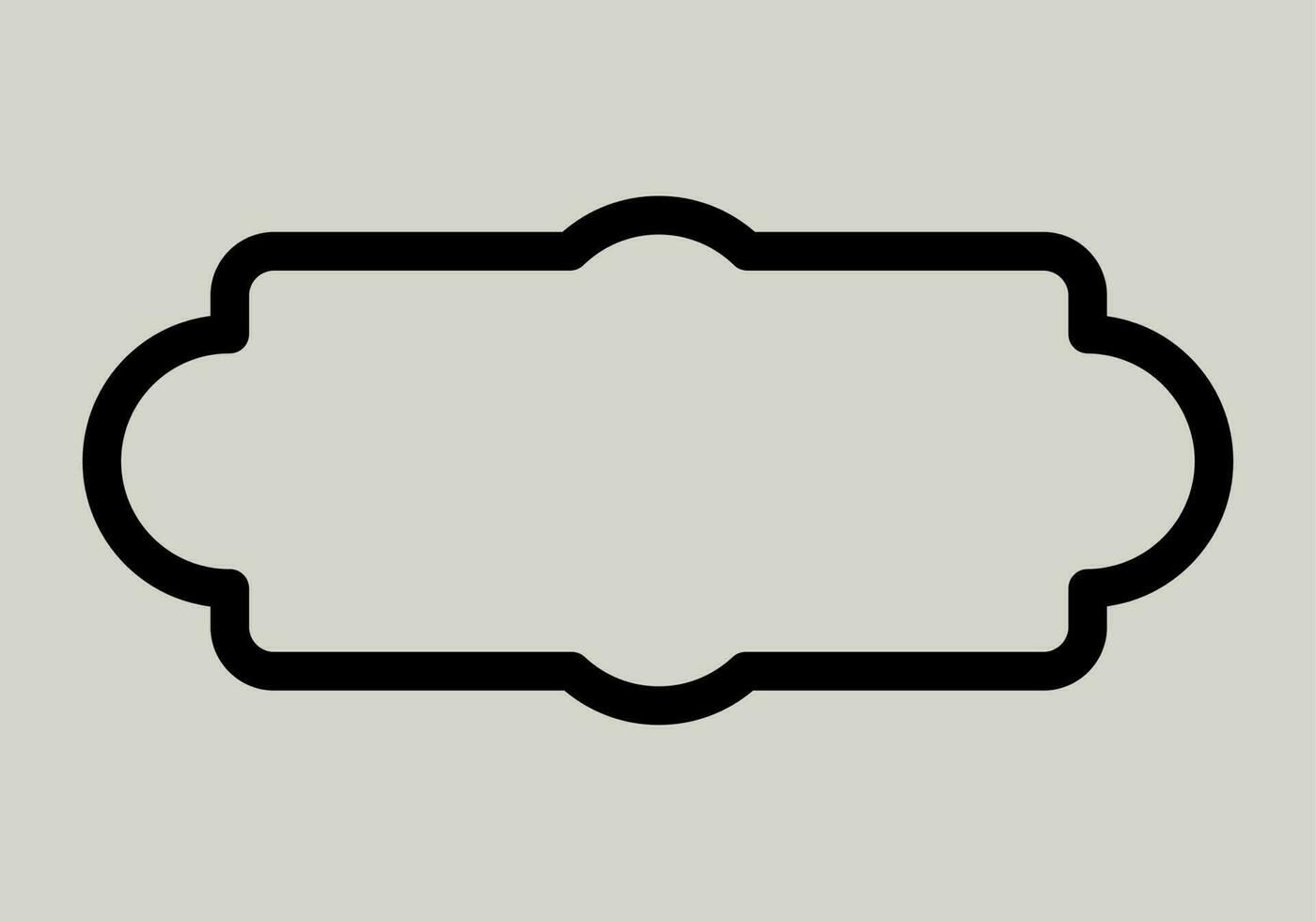 abstrakt svart enkel linje rektangulär ram klotter översikt element vektor design stil skiss isolerat illustration för bröllop och baner