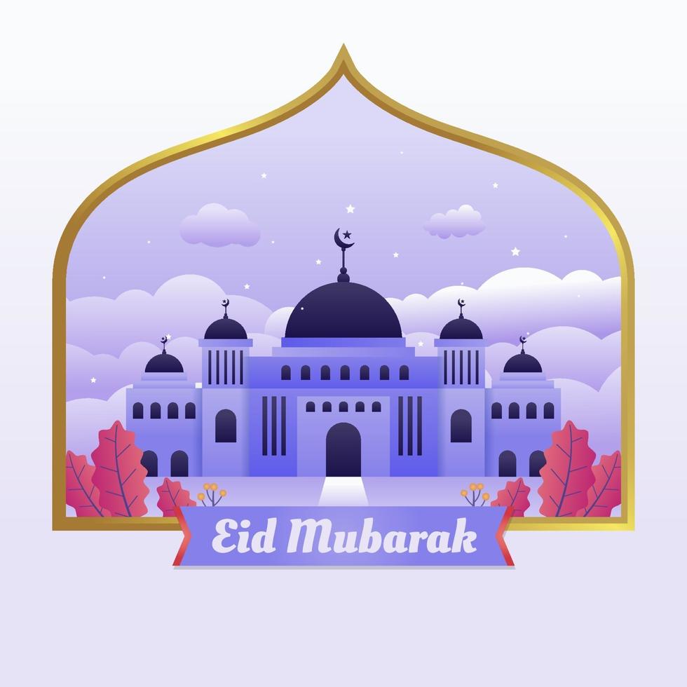 Eid Moschee Hintergrund vektor