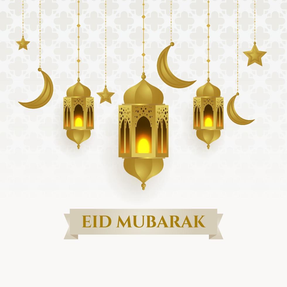 Eid Mubarak Laterne Hintergrund vektor