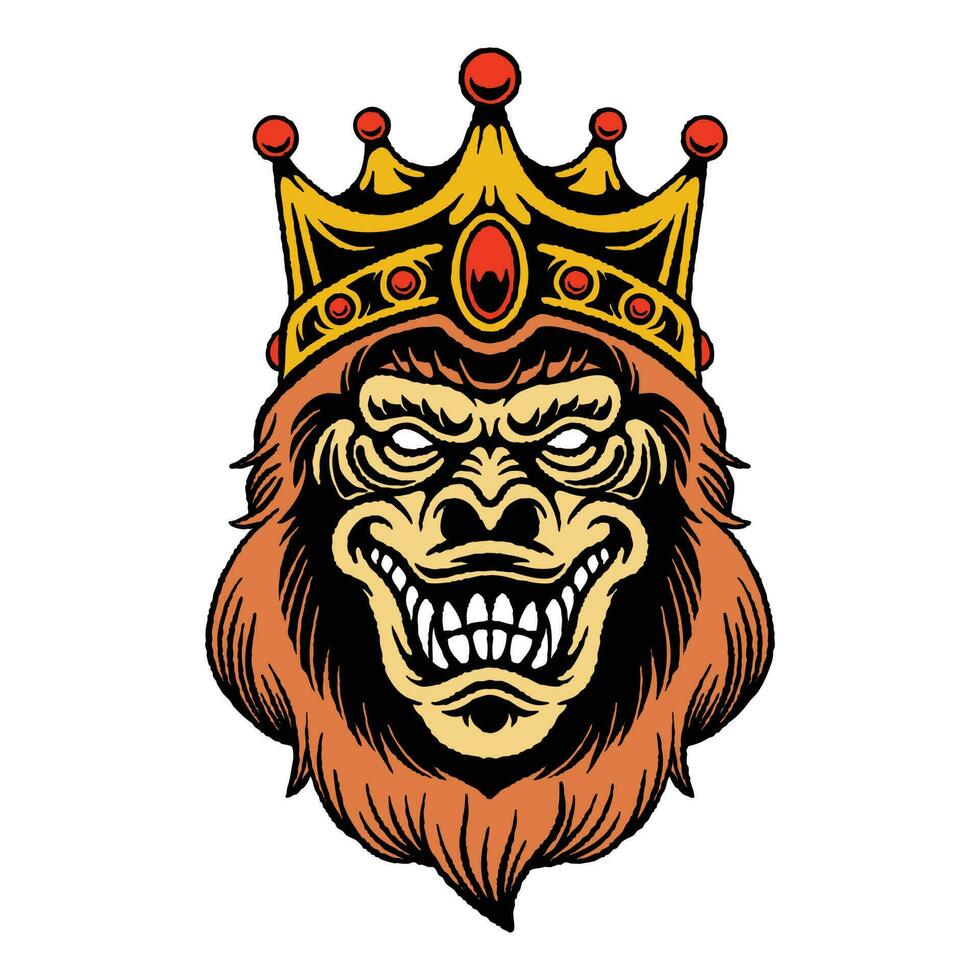 Illustration von das König von kong Maskottchen vektor