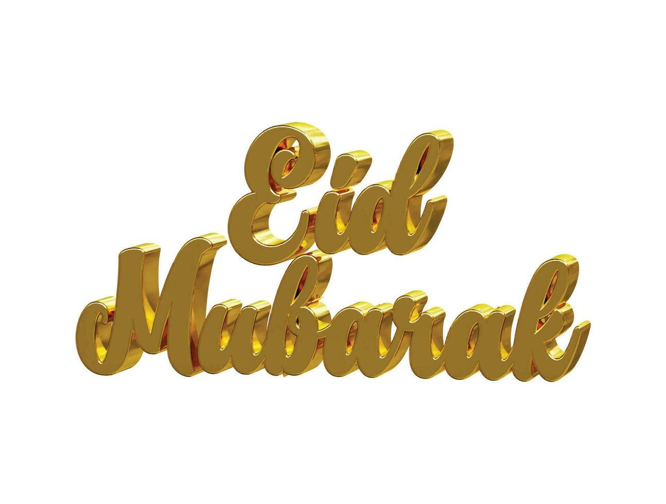 eid Mubarak Symbol 3d Rendern Vektor Illustration