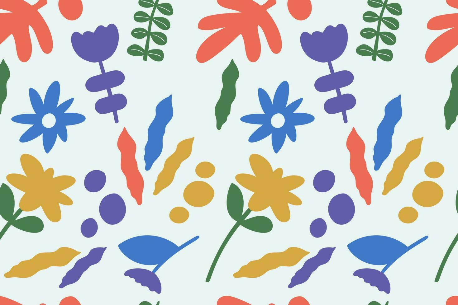 abstrakt sömlös blommig mönster med blommor och löv. vektor illustration.