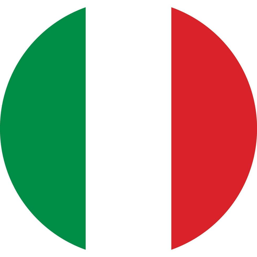 runda italiensk flagga av Italien vektor
