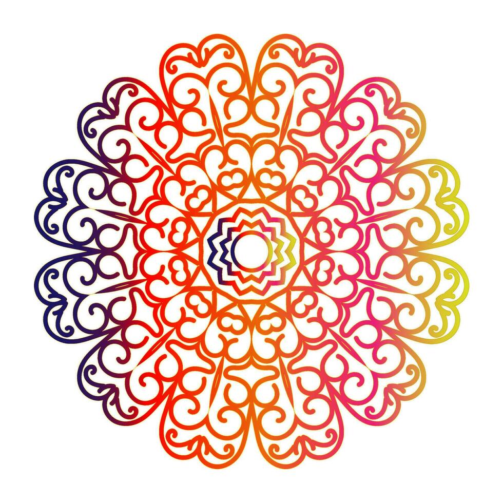 fri orientalisk mönster, årgång dekorativ element. islam, arabiska, indian, marockanska, turkiska ottoman motiv färg sida. blomma mandala vektor illustration.