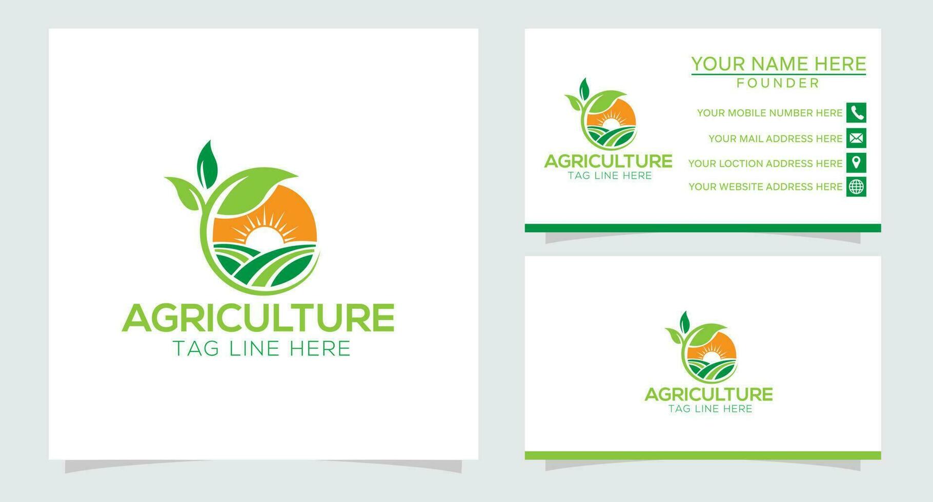 Landwirtschaft und Landwirtschaft Logo Design Vektor
