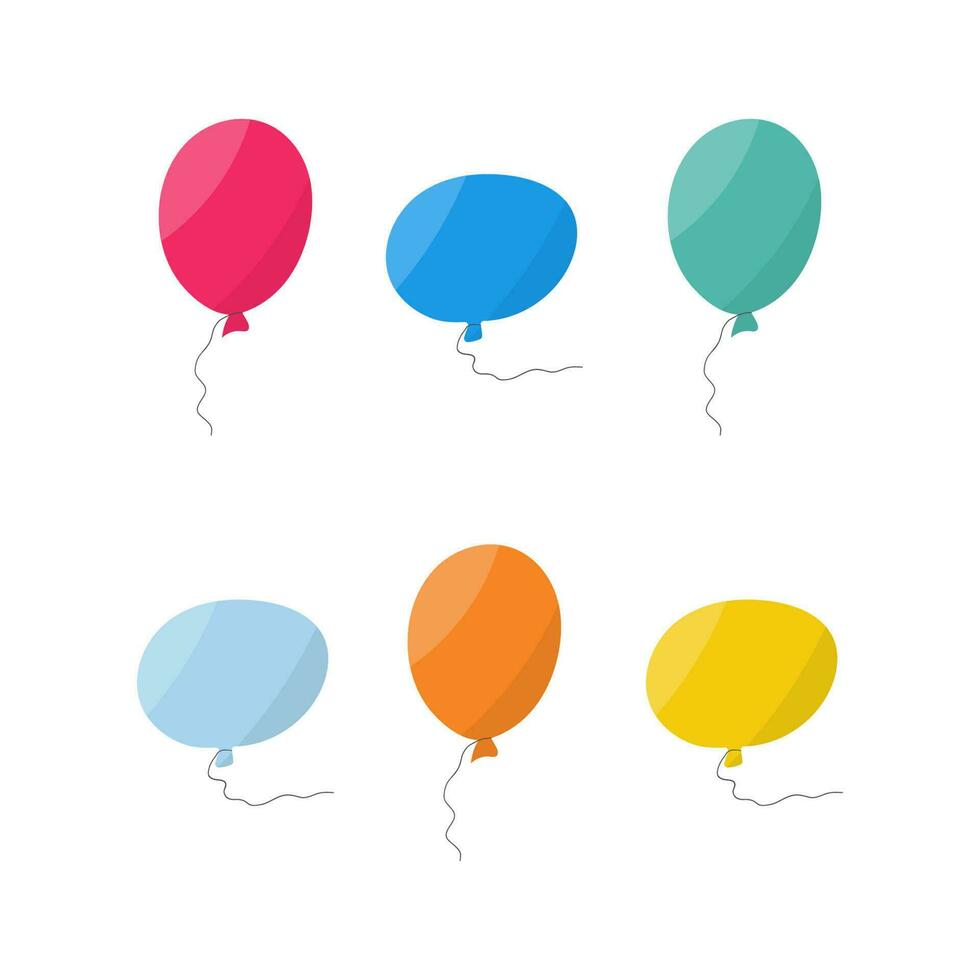 aufblasbar Luftballons Gelb Blau Rosa Urlaub Muster vektor
