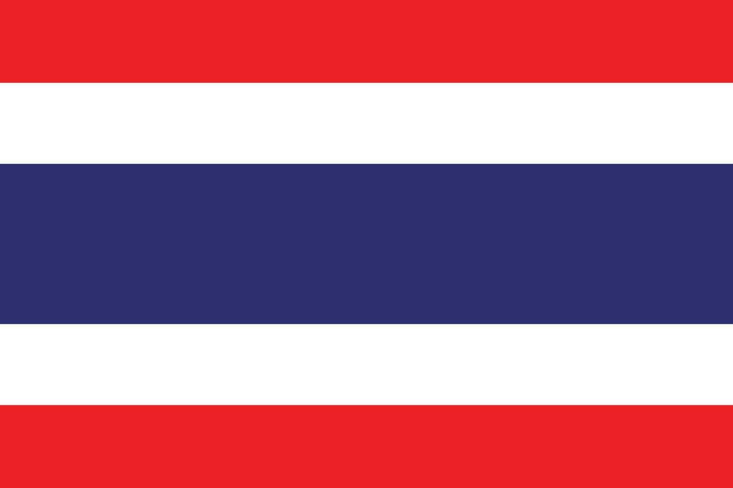 flagga av thailand. thai flagga vektor