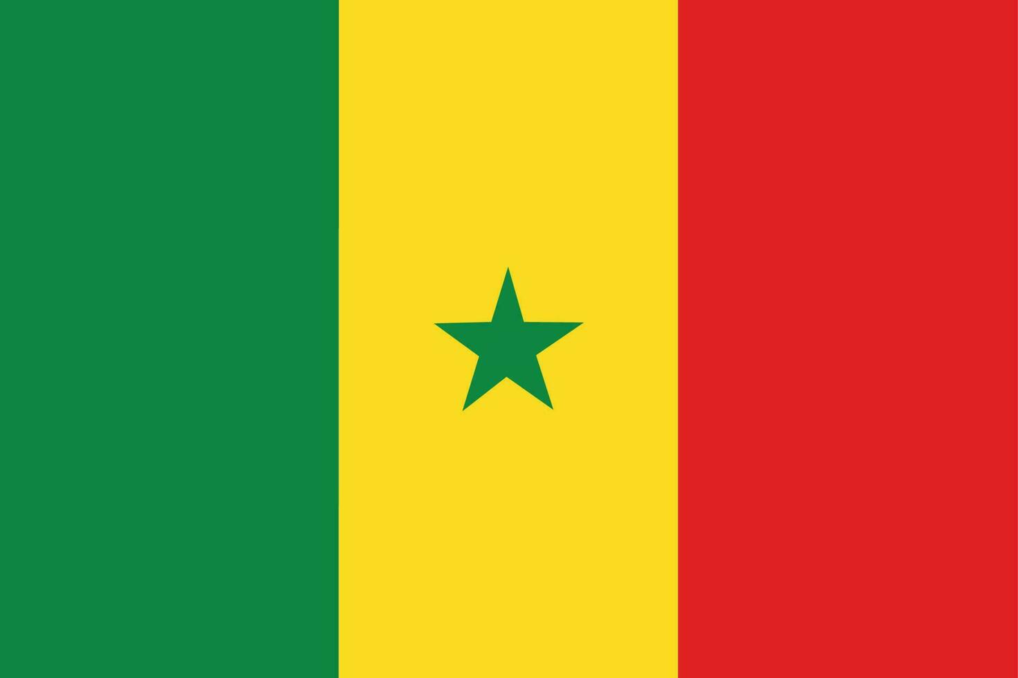 Senegal Flagge. Flagge von Senegal im gestalten vektor