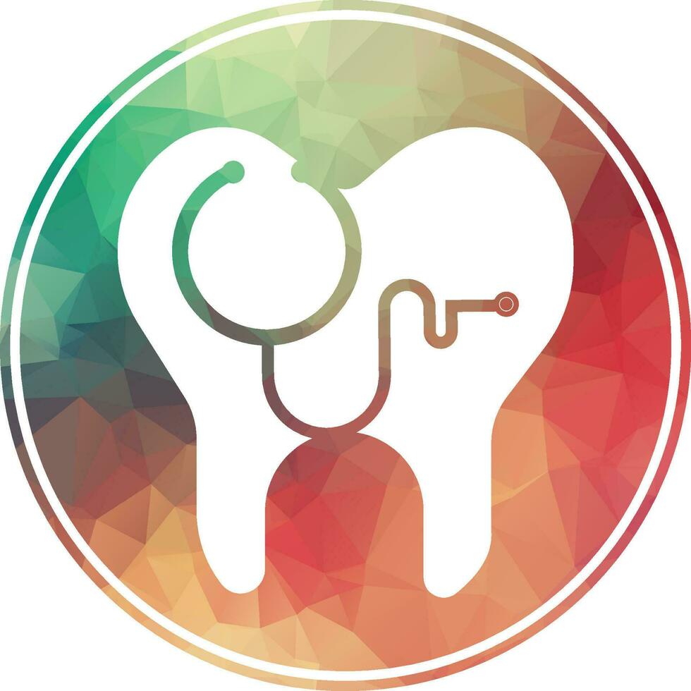 Dental Stethoskop Logo, Dental Klinik Logo Zahn abstrakt Design vektor