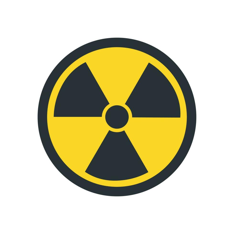 Strahlung Zeichen auf ein Gelb Hintergrund vektor