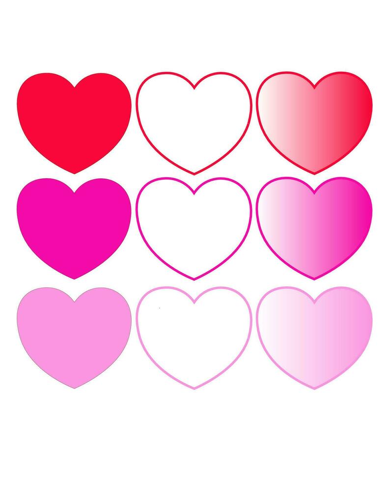 rosa och röd hjärtan form bachground vektor