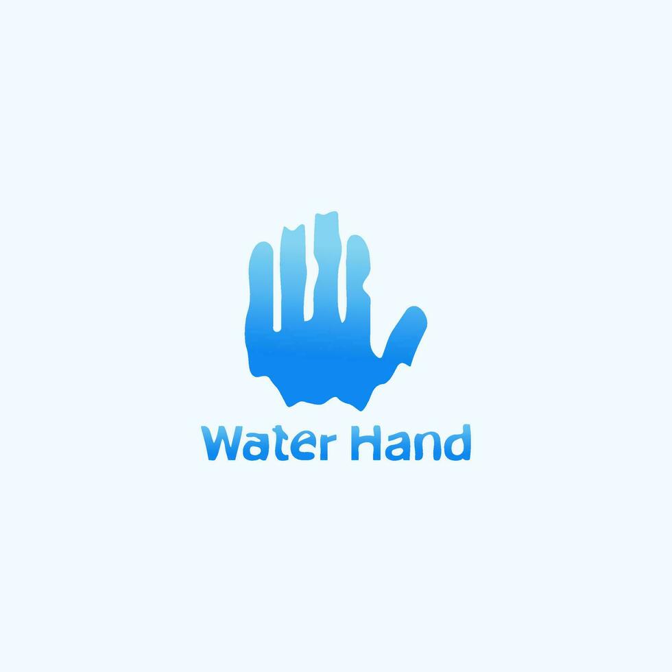 ein Blau Hand Logo Das ähnelt Wasser. vektor