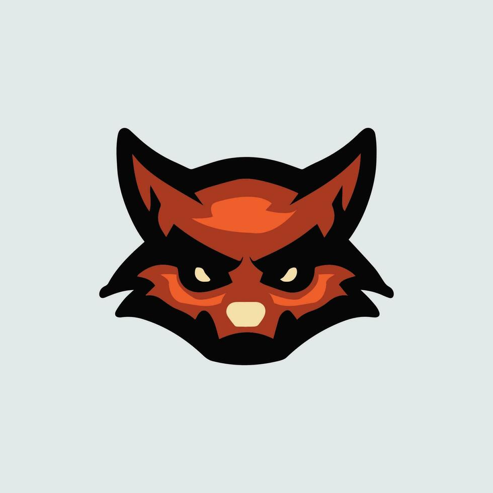 wütend Fuchs Kopf Maskottchen Esport Logo vektor
