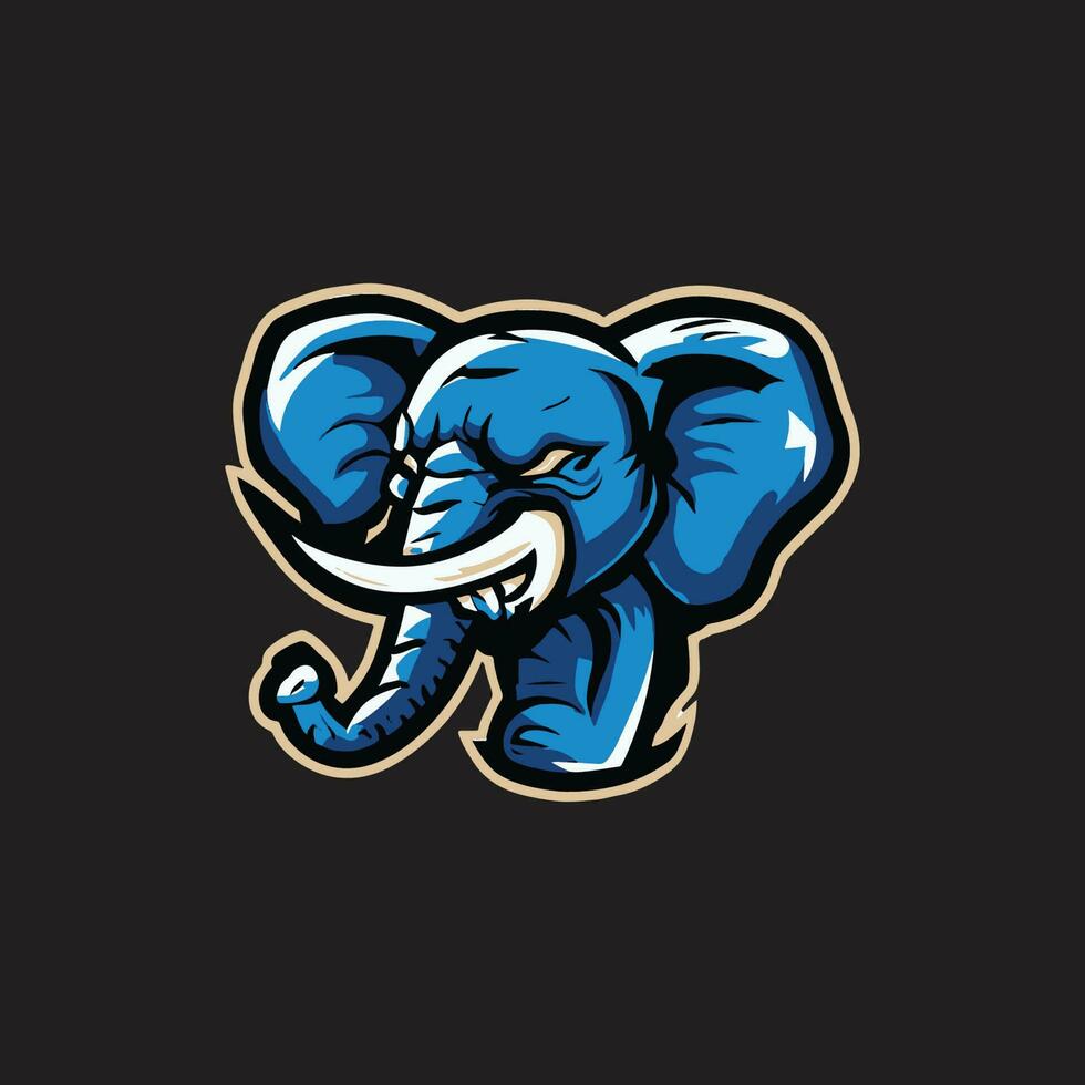 elefant maskot logotyp design vektor