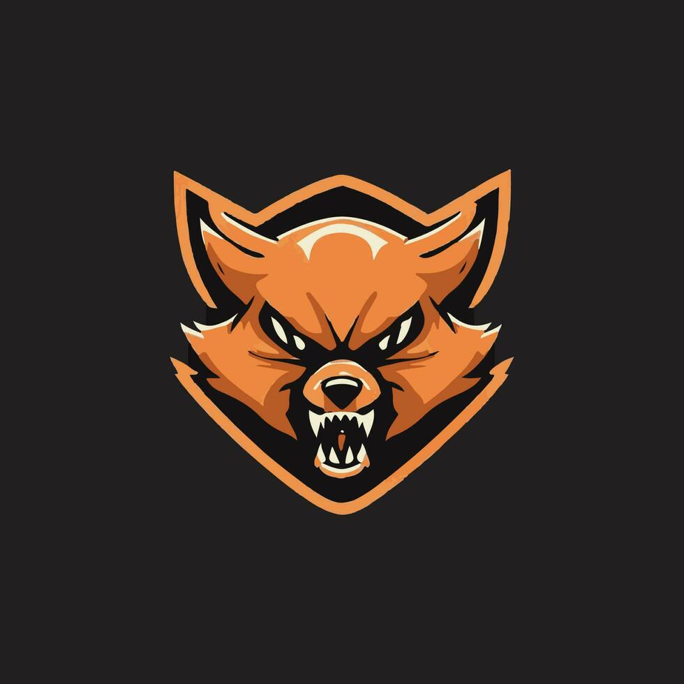 arg räv huvud maskot esport logotyp vektor