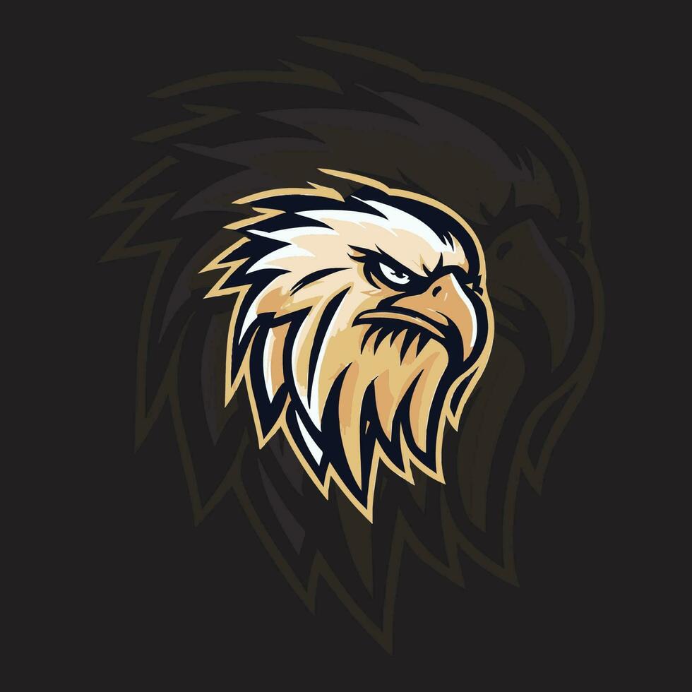 eagle maskot logotyp vektor