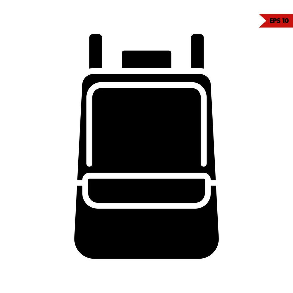 Rucksack-Glyphe-Symbol vektor