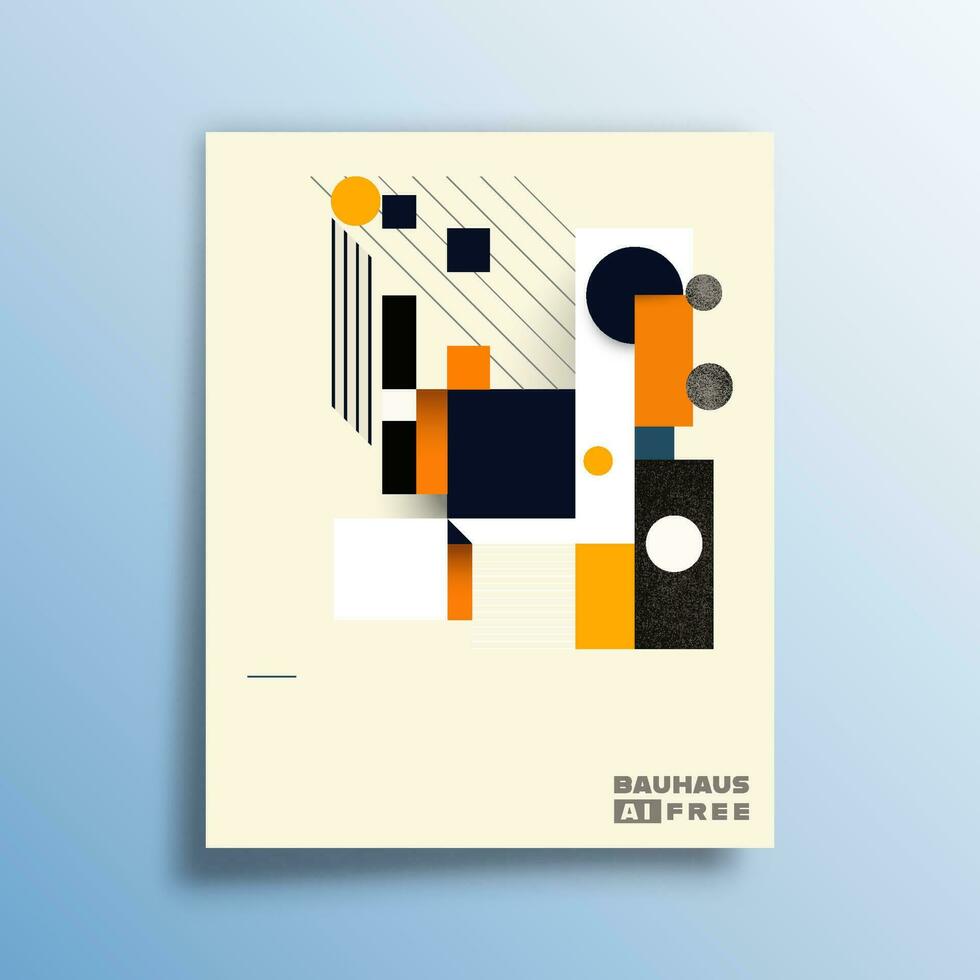 Bauhaus minimal Design zum Flyer, Poster, Broschüre Abdeckungen, Hintergrund, Hintergrund, Typografie, oder andere Drucken Produkte. Vektor Illustration.