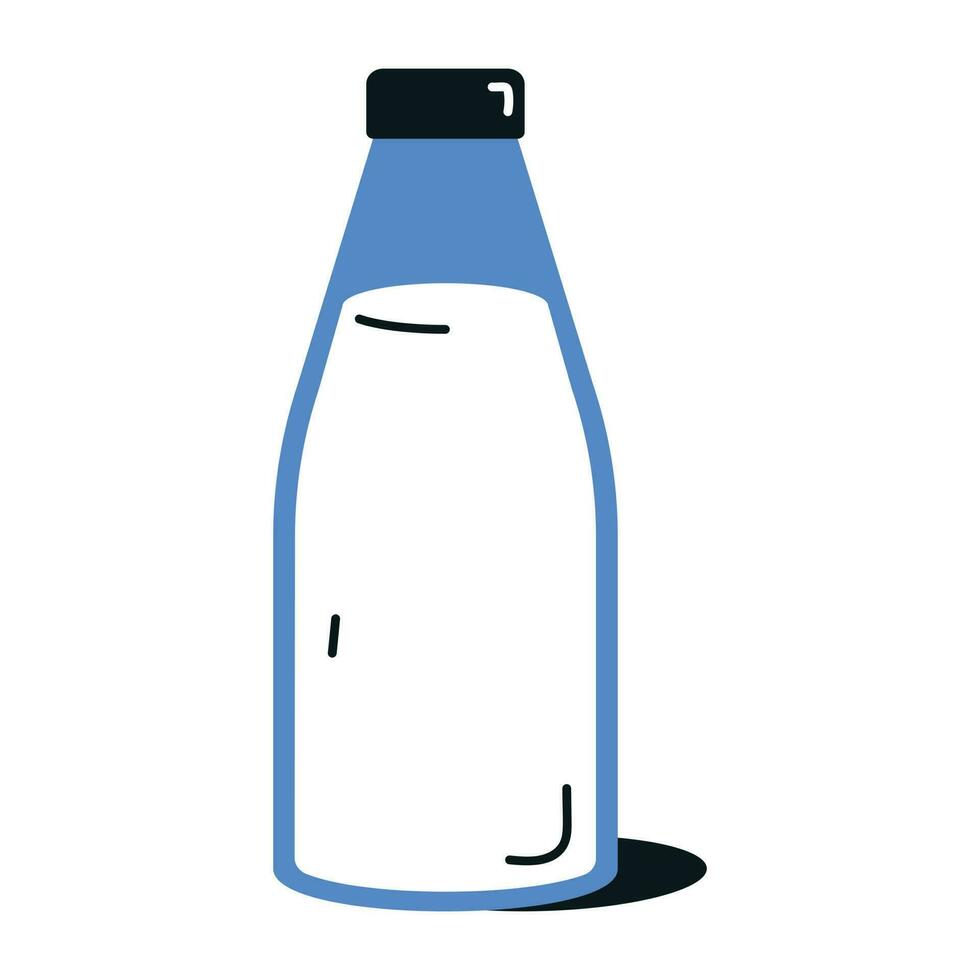 en platt ikon av mjölk halvliter vektor