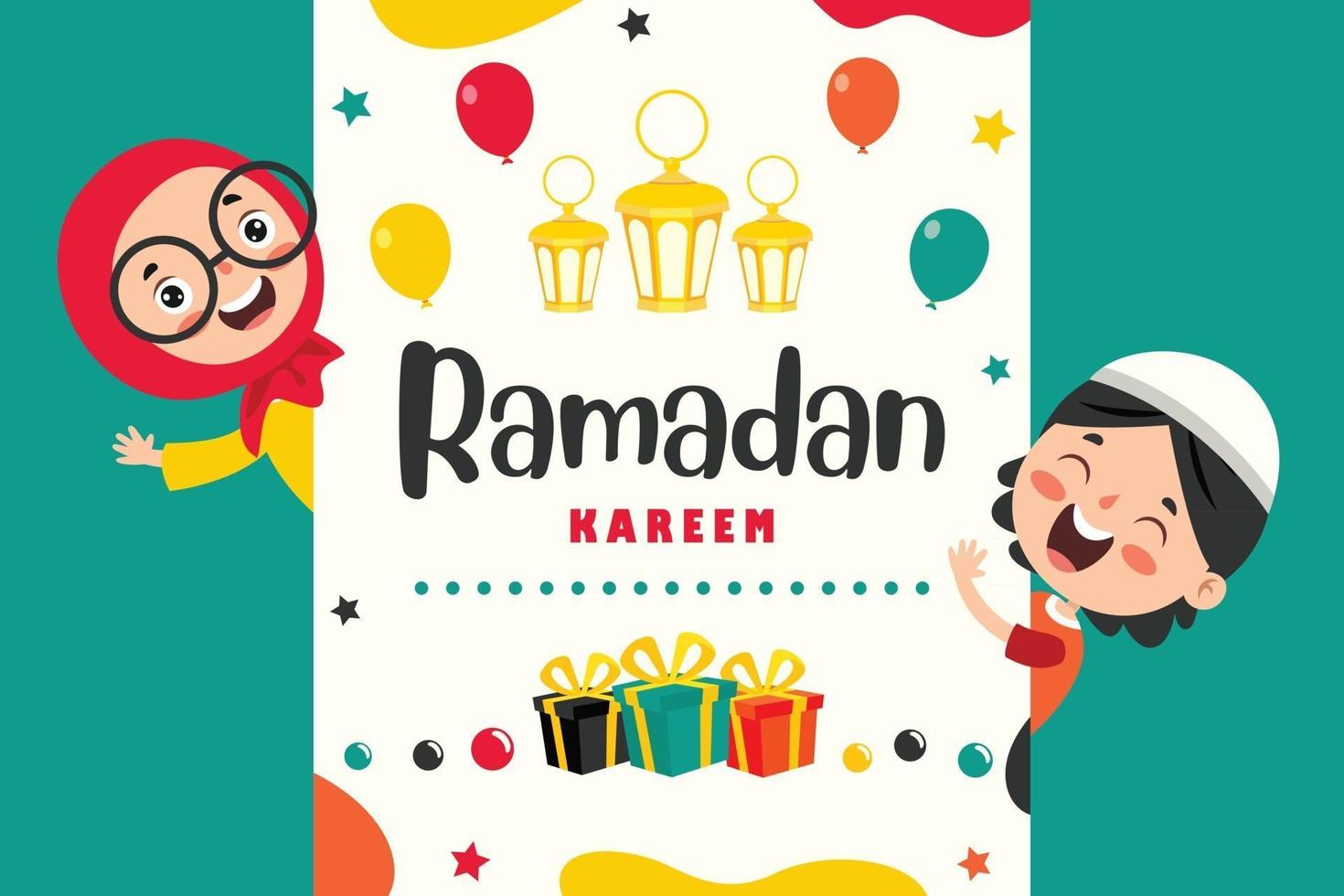 Hand gezeichnete Illustration für Ramadan Kareem und islamische Kultur vektor