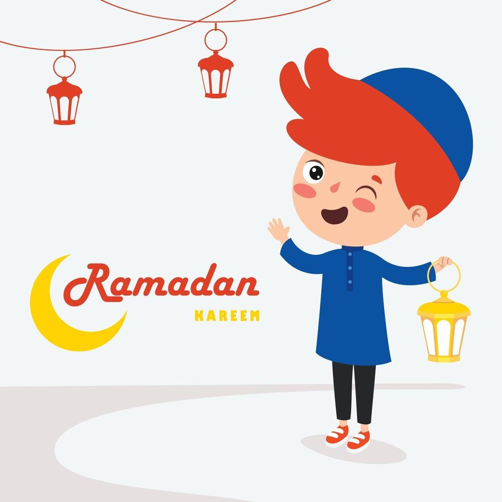 Hand gezeichnete Illustration für Ramadan Kareem und islamische Kultur vektor