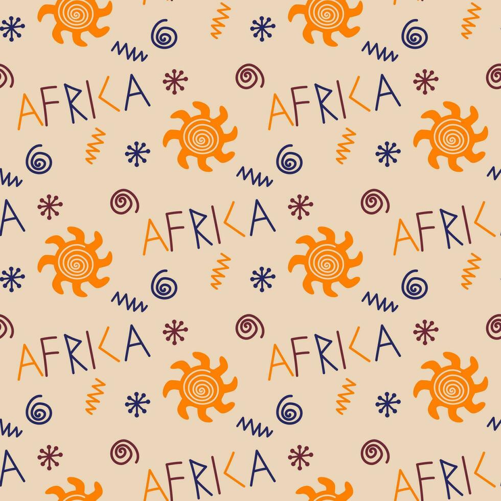 afrikansk klotter mönster vektor