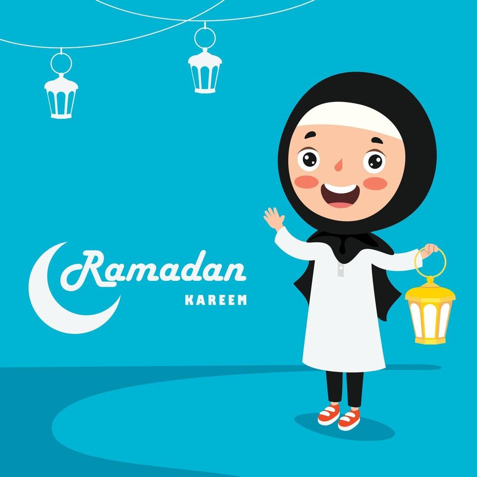 handritad illustration för ramadan kareem och islamisk kultur vektor