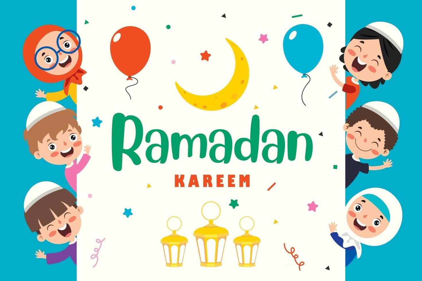 handritad illustration för ramadan kareem och islamisk kultur vektor