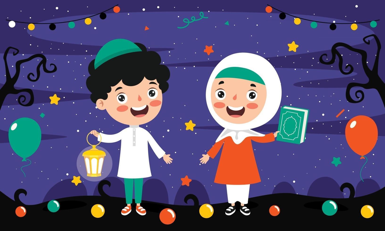 handritad illustration för ramadan kareem och islamisk kultur vektor