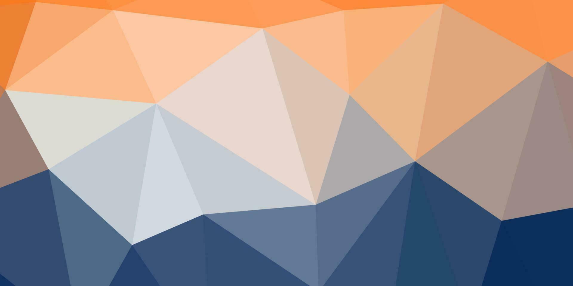 elegant modern blå och orange geometrisk bakgrund med trianglar form vektor