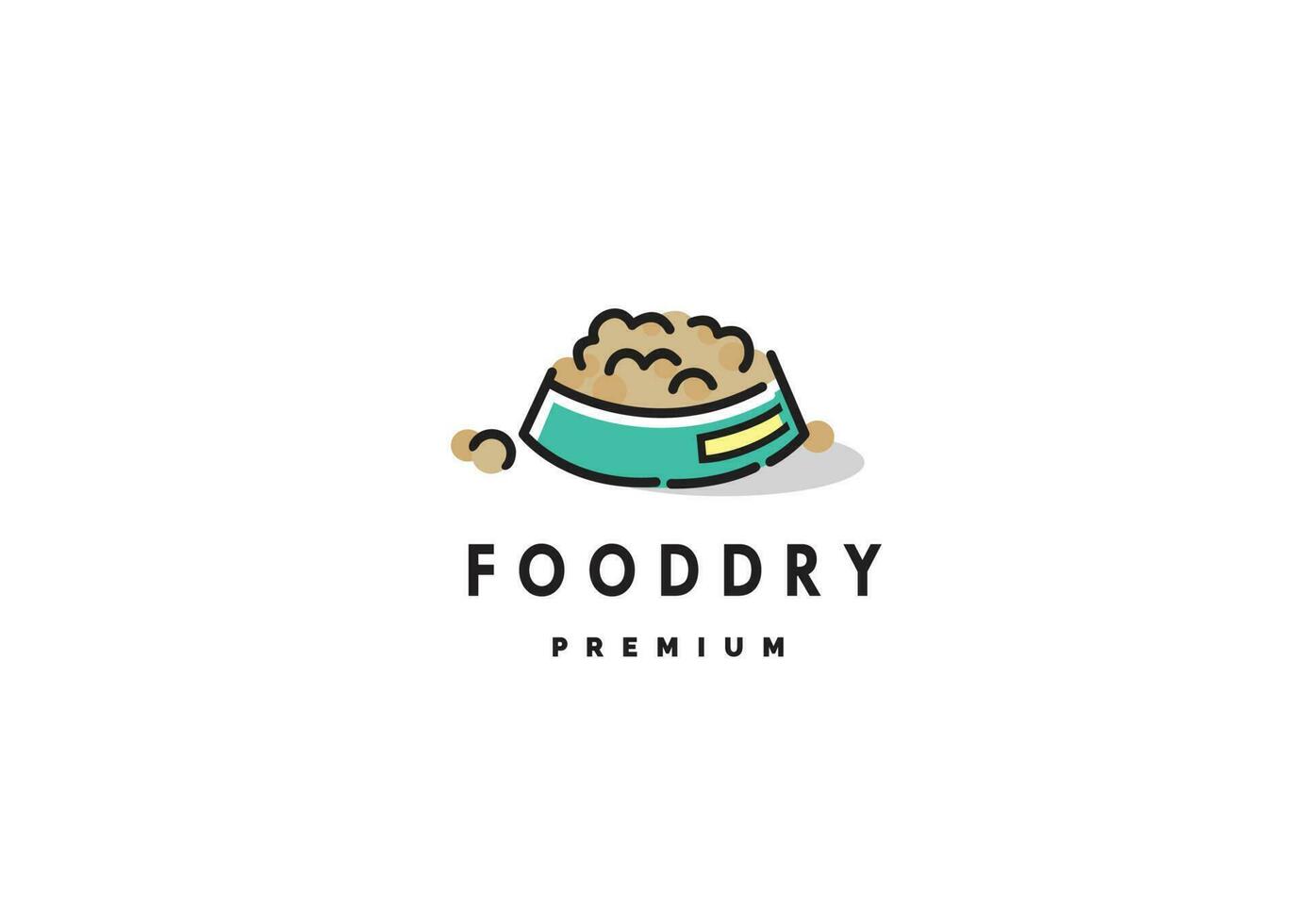 trocken Essen Logo Vektor Symbol Illustration zum Haustiere