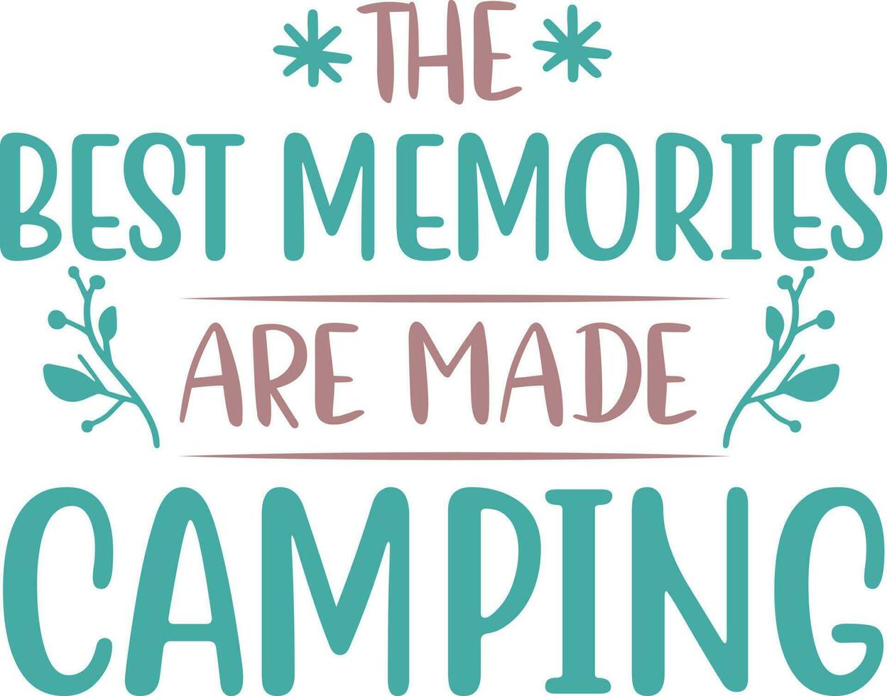 Camping Zitate Design vektor