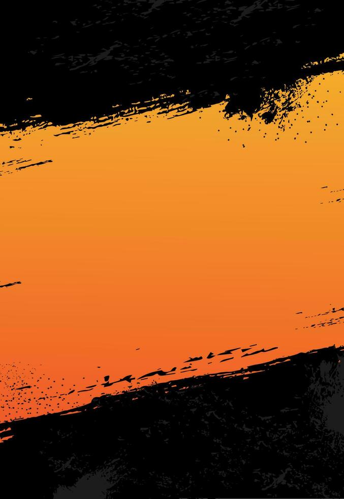 Grunge Hintergrund mit Orange rahmen, Vektor Rand