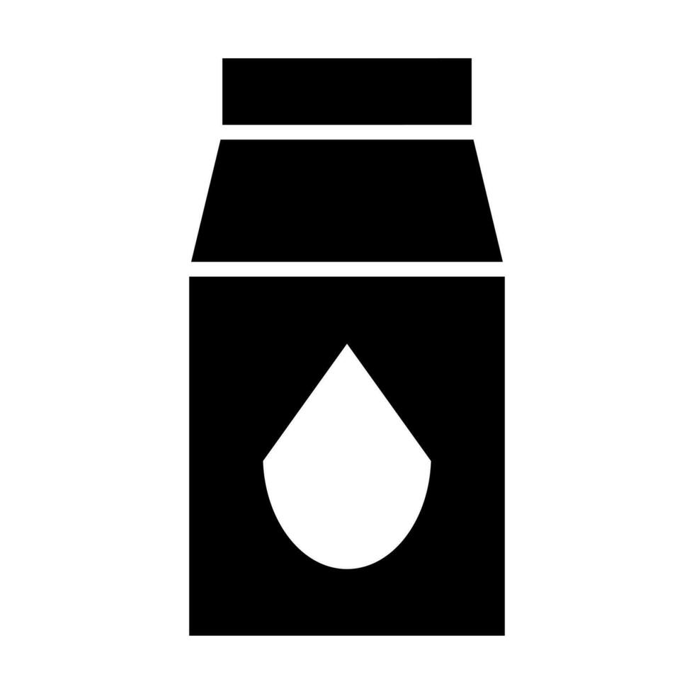 Milch Glyphe Symbol Design vektor