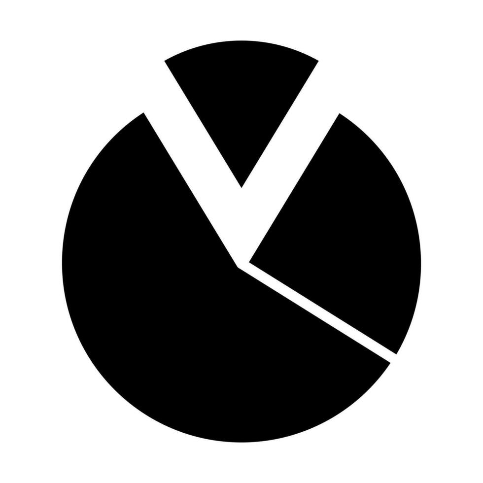 Kuchen Diagramm Glyphe Symbol Design vektor