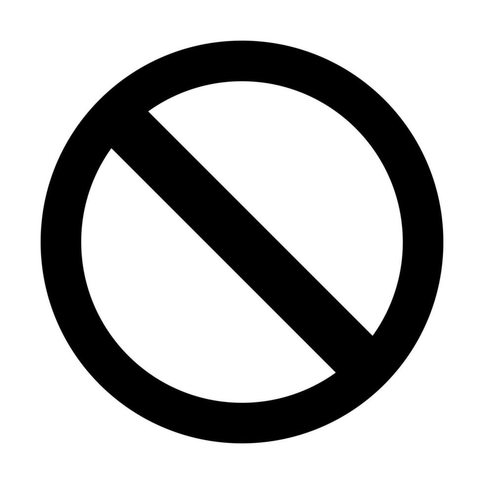 verboten Zeichen Glyphe Symbol Design vektor