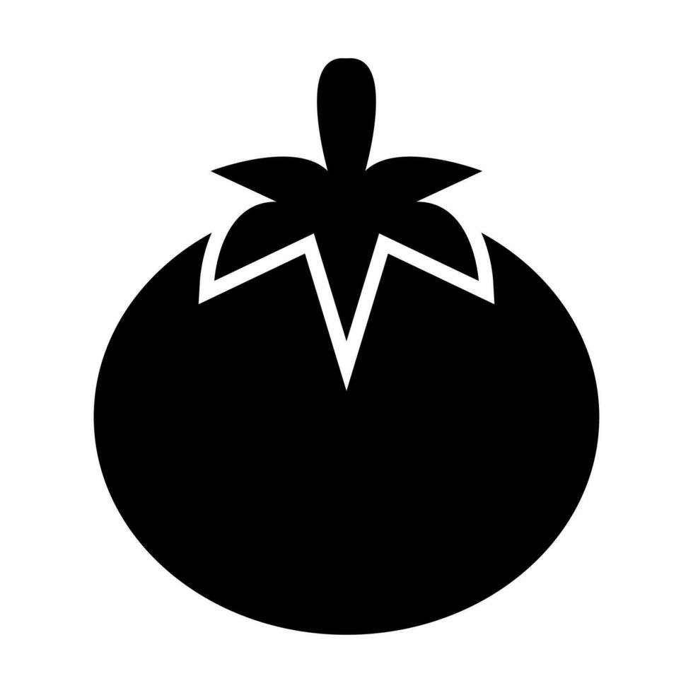 tomat glyf ikon design vektor