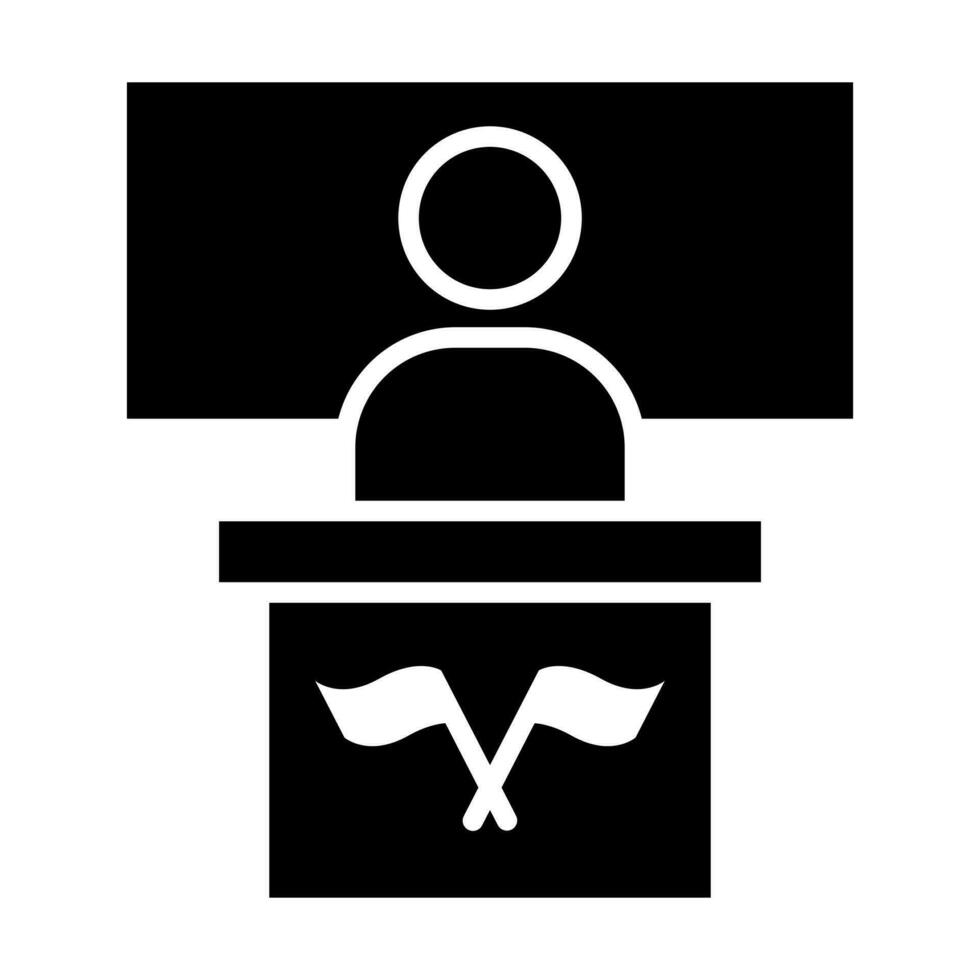 Politiker Glyphe Symbol Design vektor