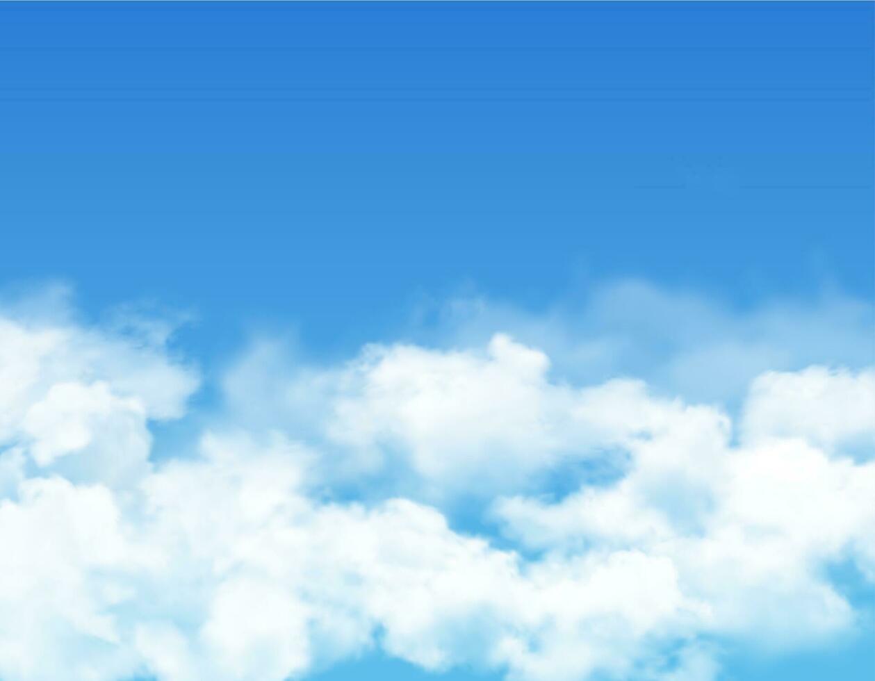 Himmel und Wolken, wolkig Sommer- Himmel, realistisch vektor